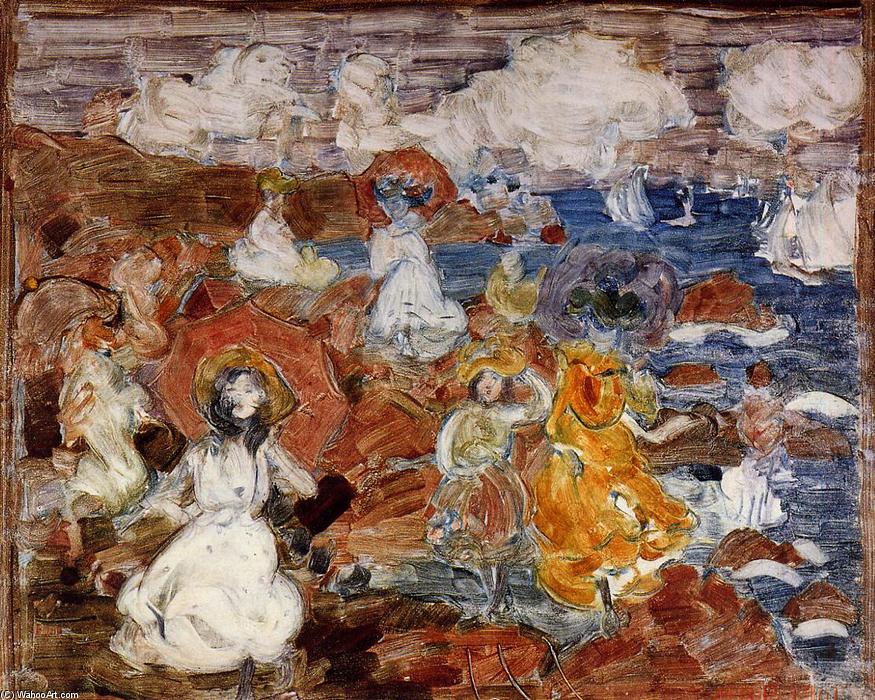Wikioo.org - The Encyclopedia of Fine Arts - Painting, Artwork by Maurice Brazil Prendergast - Summer Day 1