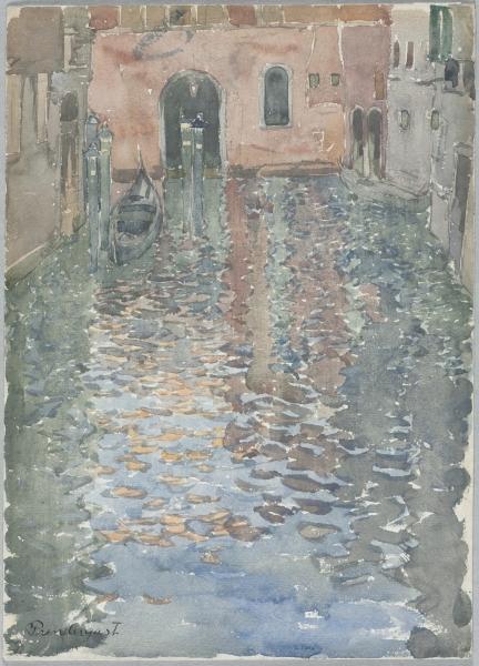 WikiOO.org - Enciklopedija dailės - Tapyba, meno kuriniai Maurice Brazil Prendergast - Venetian Canals