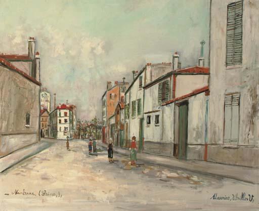 Wikioo.org - สารานุกรมวิจิตรศิลป์ - จิตรกรรม Maurice Utrillo - A street in Nanterre