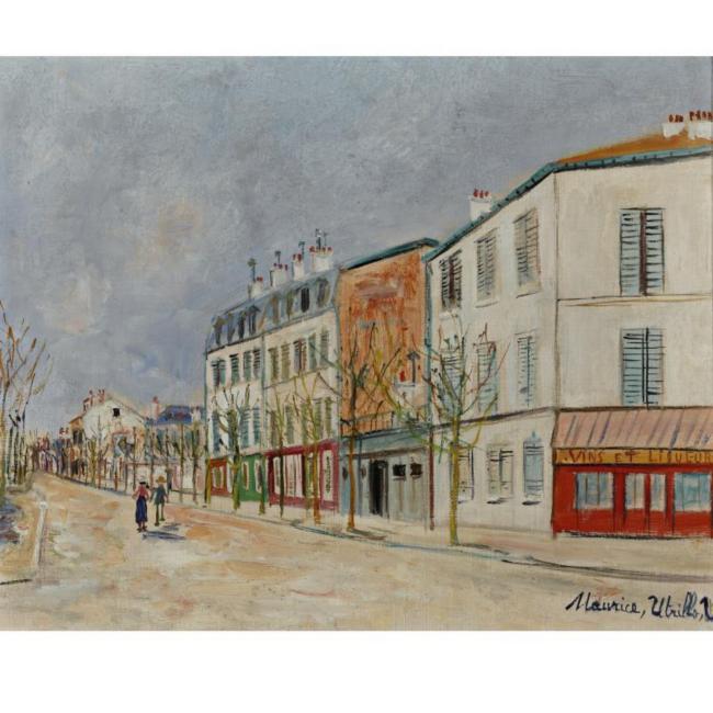 WikiOO.org - Encyclopedia of Fine Arts - Maľba, Artwork Maurice Utrillo - Asnières street