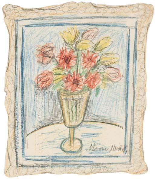 Wikioo.org – La Enciclopedia de las Bellas Artes - Pintura, Obras de arte de Maurice Utrillo - Ramo de flores of Flores 1