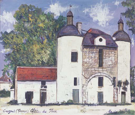 WikiOO.org - Enciclopedia of Fine Arts - Pictura, lucrări de artă Maurice Utrillo - Castle of Places at Crozant (Creuse)