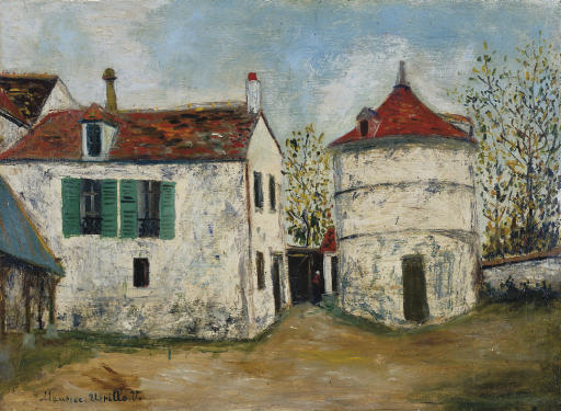 WikiOO.org - 백과 사전 - 회화, 삽화 Maurice Utrillo - Former estate of Gabrielle d'Estrees in Bezons (Val d'Oise)