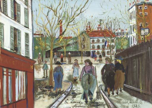 WikiOO.org - Εγκυκλοπαίδεια Καλών Τεχνών - Ζωγραφική, έργα τέχνης Maurice Utrillo - Fortifications de Paris, Porte de Clichy