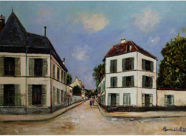 Wikioo.org - สารานุกรมวิจิตรศิลป์ - จิตรกรรม Maurice Utrillo - Intersection in Sannois