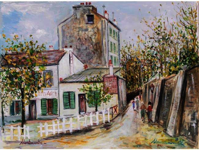 Wikioo.org - The Encyclopedia of Fine Arts - Painting, Artwork by Maurice Utrillo - Le Lapin Agile in Montmartre 3