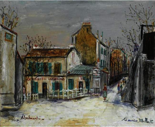 Wikioo.org - The Encyclopedia of Fine Arts - Painting, Artwork by Maurice Utrillo - Le Lapin Agile in Montmartre