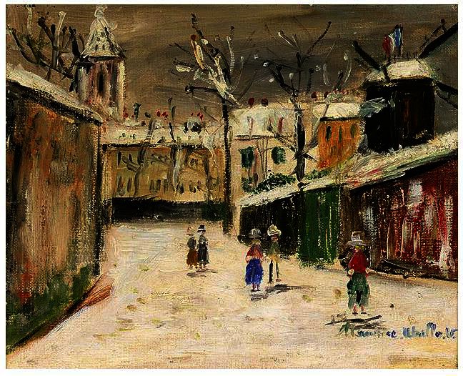 Wikoo.org - موسوعة الفنون الجميلة - اللوحة، العمل الفني Maurice Utrillo - Le Moulin De La Galette 10