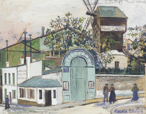 Wikioo.org - The Encyclopedia of Fine Arts - Painting, Artwork by Maurice Utrillo - Le Moulin de la Galette 3