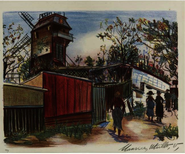 Wikioo.org - The Encyclopedia of Fine Arts - Painting, Artwork by Maurice Utrillo - Le Moulin de la Galette 6