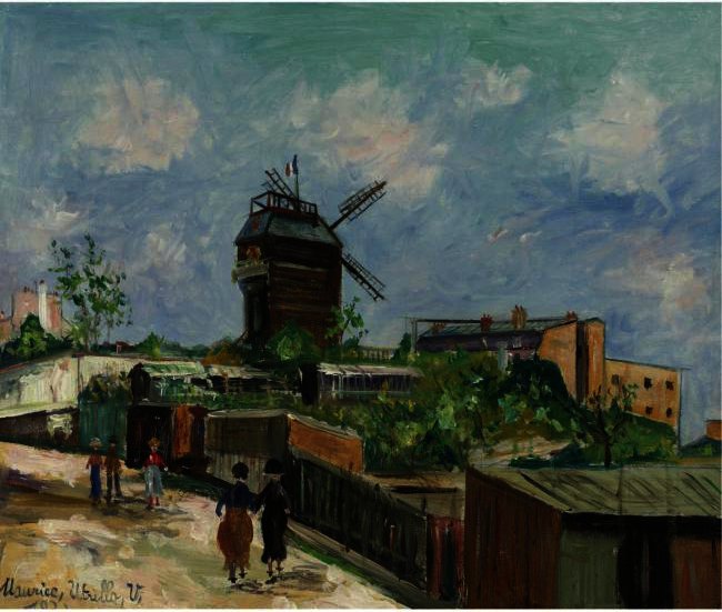 Wikioo.org - The Encyclopedia of Fine Arts - Painting, Artwork by Maurice Utrillo - Le Moulin de la Galette 7