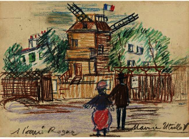 Wikioo.org - The Encyclopedia of Fine Arts - Painting, Artwork by Maurice Utrillo - Le Moulin De La Galette 8