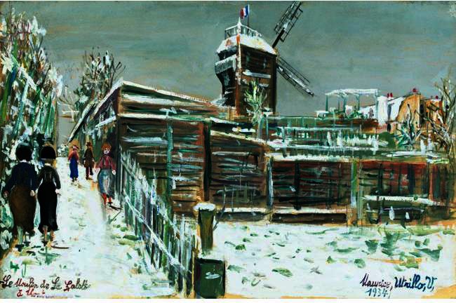 Wikoo.org - موسوعة الفنون الجميلة - اللوحة، العمل الفني Maurice Utrillo - Le Moulin De La Galette 9