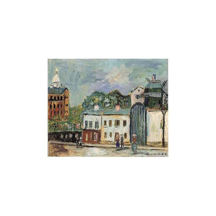 Wikioo.org - The Encyclopedia of Fine Arts - Painting, Artwork by Maurice Utrillo - Le Moulin De La Galette At Montmatrtre 5