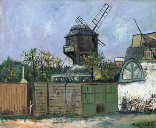 Wikioo.org - The Encyclopedia of Fine Arts - Painting, Artwork by Maurice Utrillo - Le Moulin de la Galette