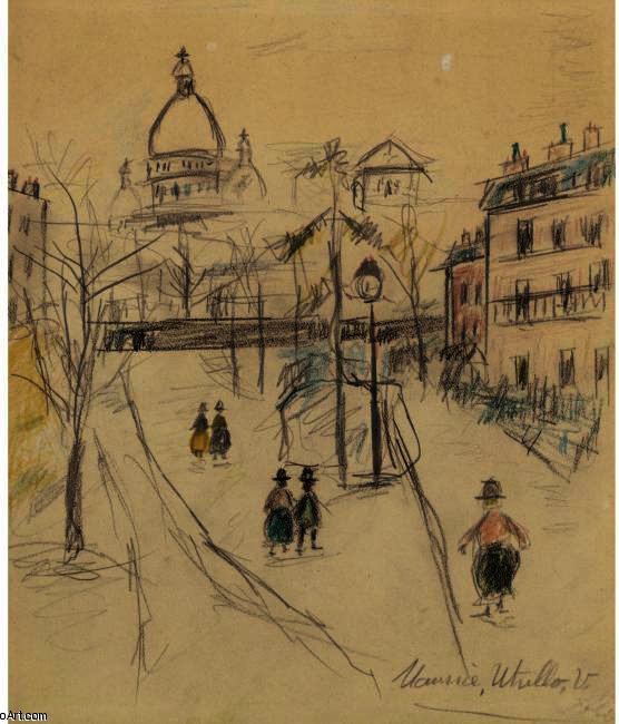 Wikioo.org - The Encyclopedia of Fine Arts - Painting, Artwork by Maurice Utrillo - Montmartre 2