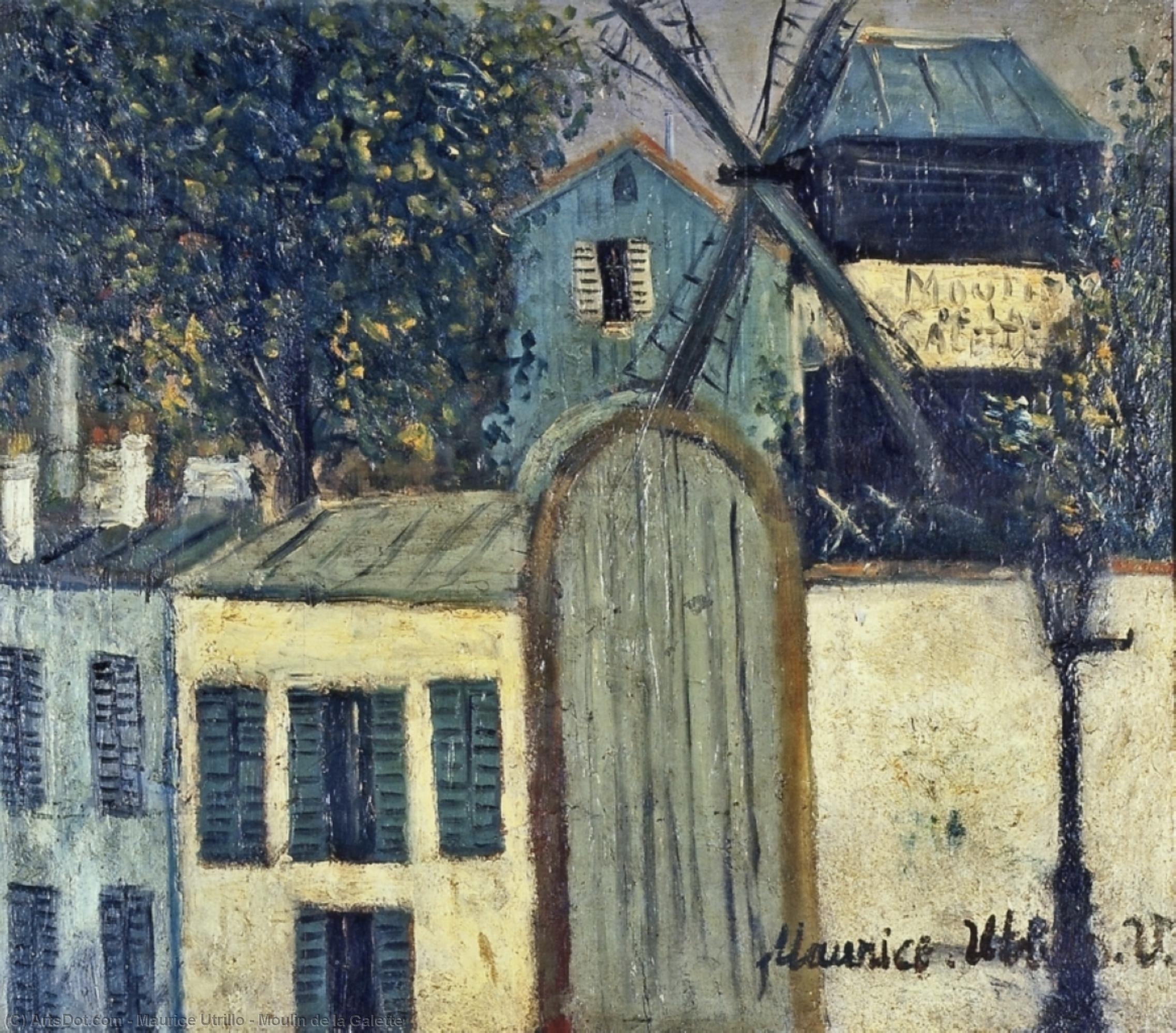 Wikioo.org - The Encyclopedia of Fine Arts - Painting, Artwork by Maurice Utrillo - Moulin de la Galette