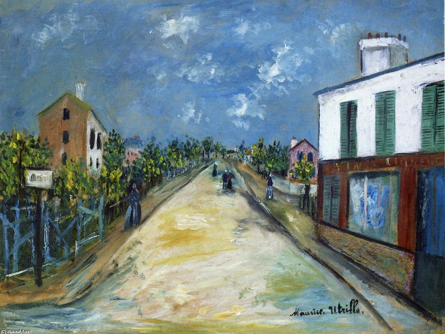 Wikioo.org - The Encyclopedia of Fine Arts - Painting, Artwork by Maurice Utrillo - Road in Argenteuil, Val-d'Oise