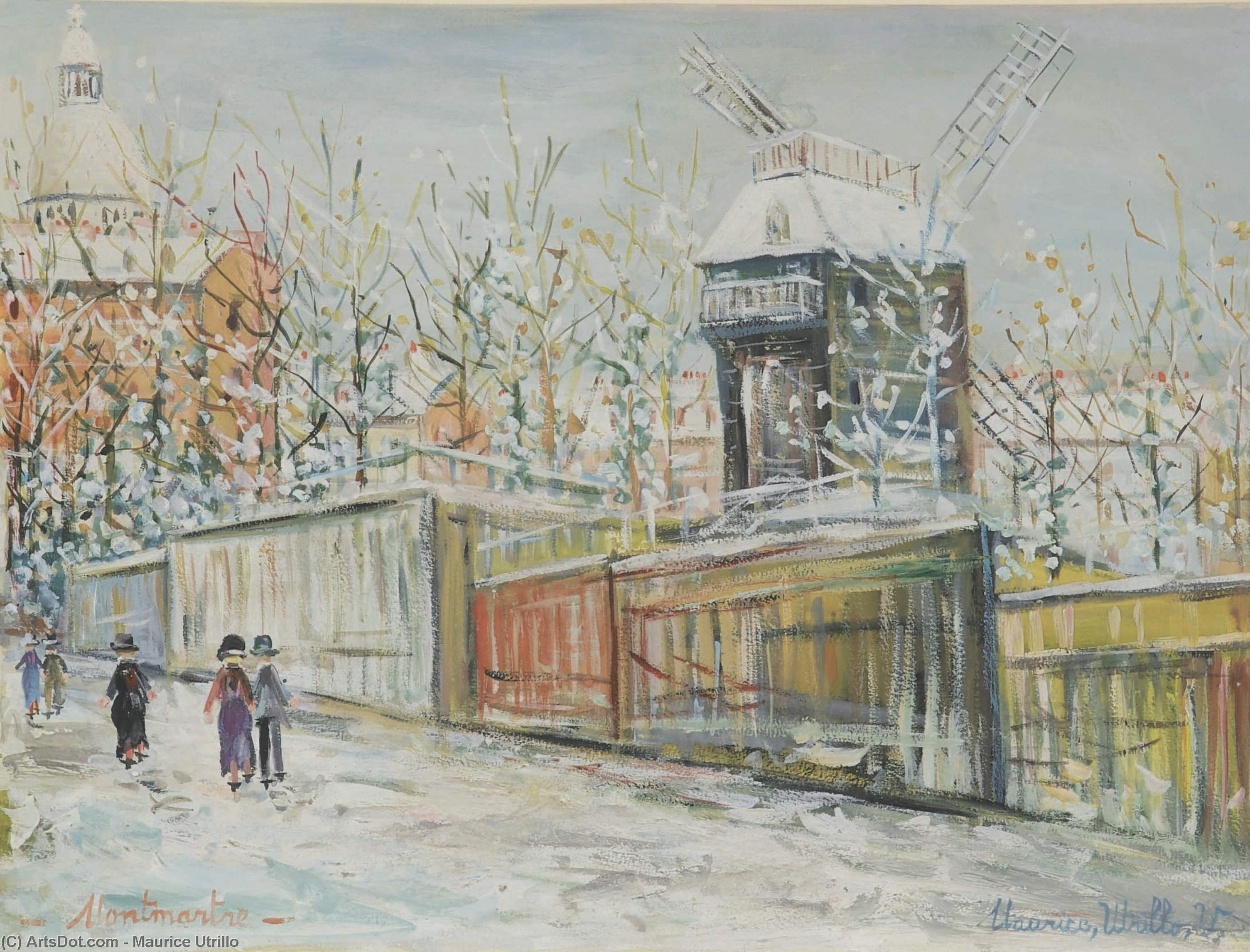 Wikioo.org - The Encyclopedia of Fine Arts - Painting, Artwork by Maurice Utrillo - Rue Chappe Montmartre