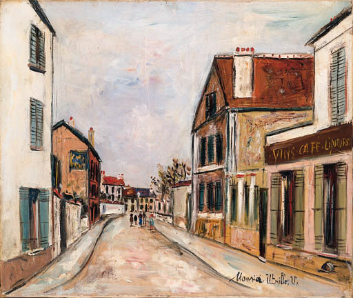WikiOO.org - Εγκυκλοπαίδεια Καλών Τεχνών - Ζωγραφική, έργα τέχνης Maurice Utrillo - Rue de l'abreuvoir Montmartre