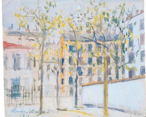 Wikioo.org - Encyklopedia Sztuk Pięknych - Malarstwo, Grafika Maurice Utrillo - Rue Montmartre 1