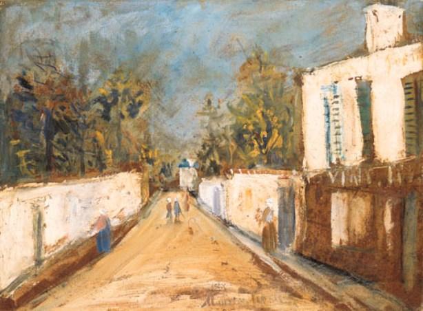 Wikioo.org - สารานุกรมวิจิตรศิลป์ - จิตรกรรม Maurice Utrillo - Rue Montmartre