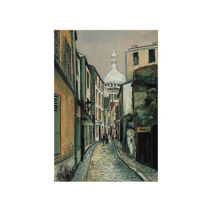 Wikioo.org - The Encyclopedia of Fine Arts - Painting, Artwork by Maurice Utrillo - Rue Saint-Rustique 2