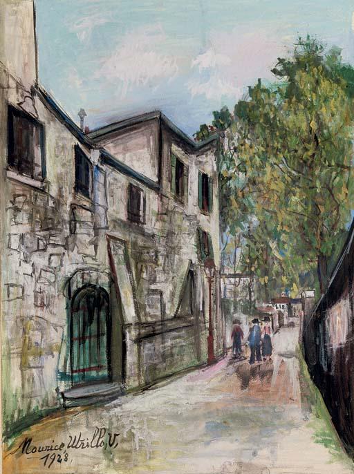 Wikioo.org - The Encyclopedia of Fine Arts - Painting, Artwork by Maurice Utrillo - Rue Saint-Vincent