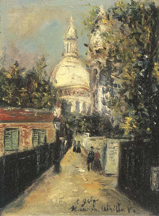 WikiOO.org - Enciklopedija likovnih umjetnosti - Slikarstvo, umjetnička djela Maurice Utrillo - Sacré-Coeur De Montmartre, Rue De La Bonne