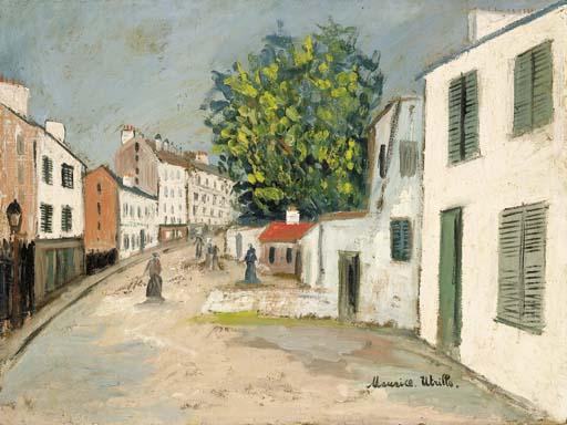 Wikioo.org - The Encyclopedia of Fine Arts - Painting, Artwork by Maurice Utrillo - Street in Montmartre 5