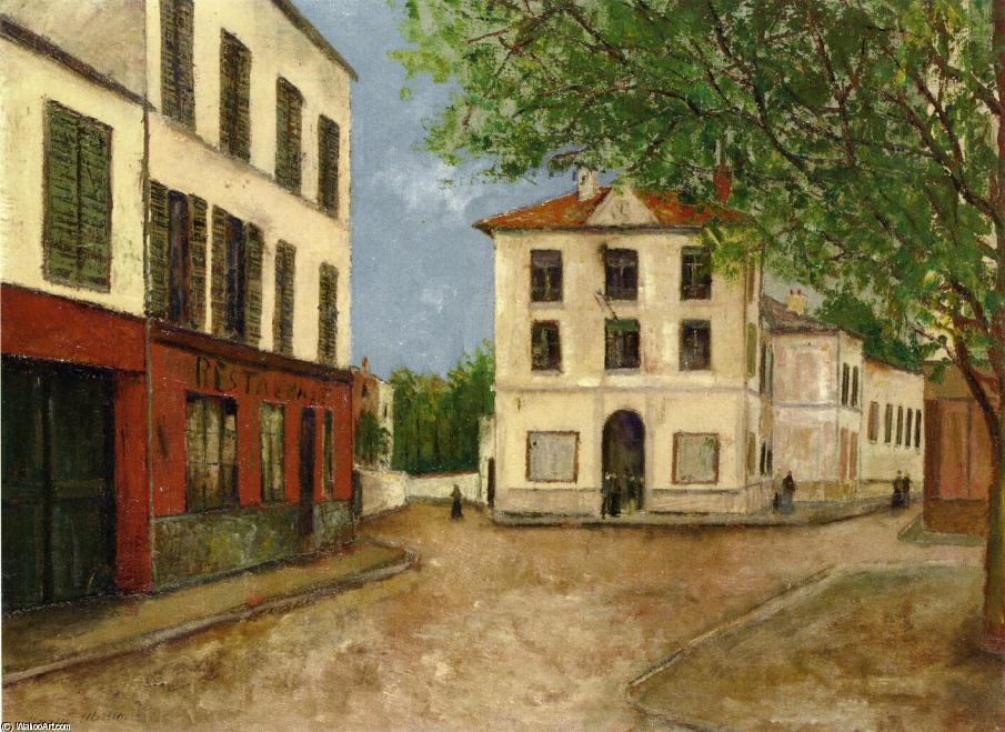 Wikioo.org - The Encyclopedia of Fine Arts - Painting, Artwork by Maurice Utrillo - Street in Nanterre