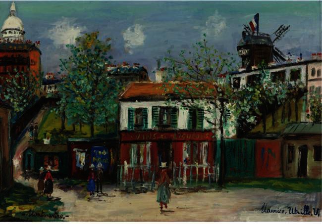 Wikioo.org - The Encyclopedia of Fine Arts - Painting, Artwork by Maurice Utrillo - Streets Of Montmartre 1