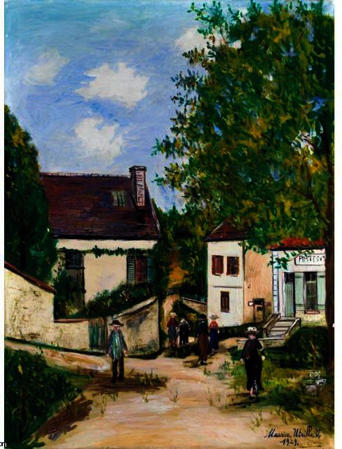 Wikioo.org – L'Encyclopédie des Beaux Arts - Peinture, Oeuvre de Maurice Utrillo - Le bureau de poste Gargilesse (Indre)