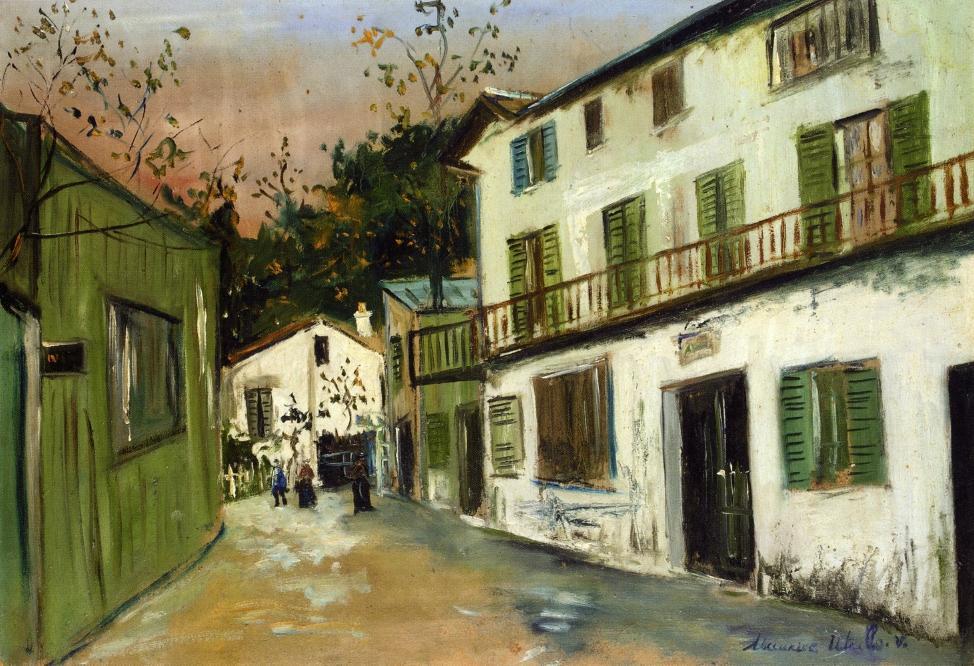 Wikioo.org - The Encyclopedia of Fine Arts - Painting, Artwork by Maurice Utrillo - The Italian House in Montmartre