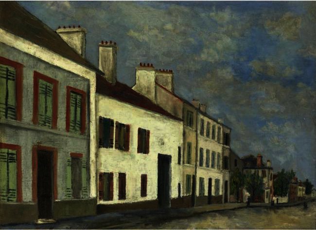 Wikioo.org - สารานุกรมวิจิตรศิลป์ - จิตรกรรม Maurice Utrillo - The Main Street in Argenteuil