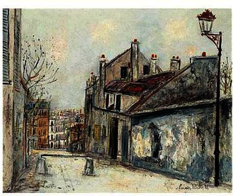 WikiOO.org - Güzel Sanatlar Ansiklopedisi - Resim, Resimler Maurice Utrillo - The Mimi Pinson House
