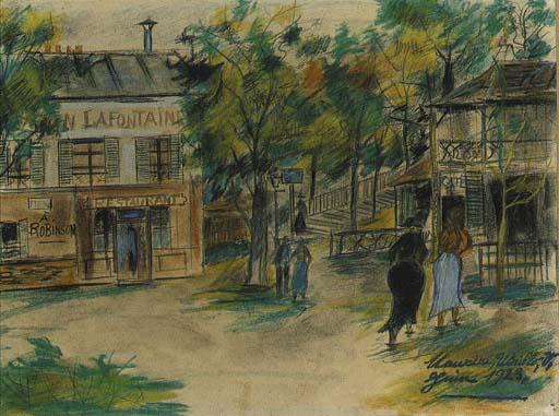 WikiOO.org - Enciklopedija dailės - Tapyba, meno kuriniai Maurice Utrillo - The Robinson restaurant