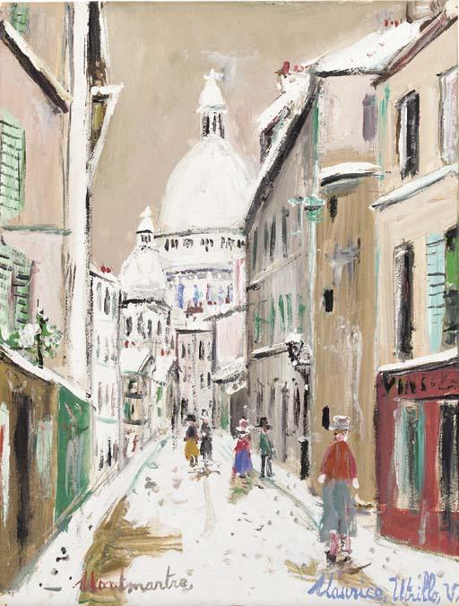 Wikioo.org - Encyklopedia Sztuk Pięknych - Malarstwo, Grafika Maurice Utrillo - The Sacré Coeur, Montmartre