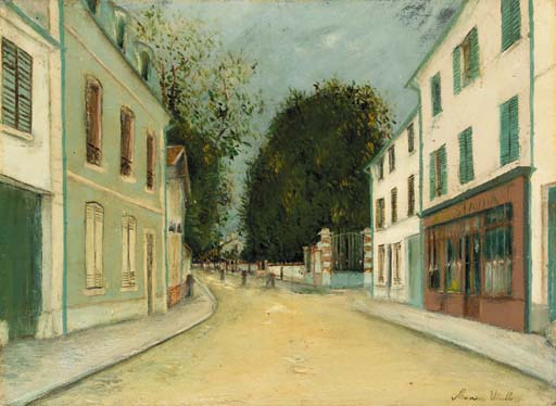 Wikioo.org - The Encyclopedia of Fine Arts - Painting, Artwork by Maurice Utrillo - The Sannois street