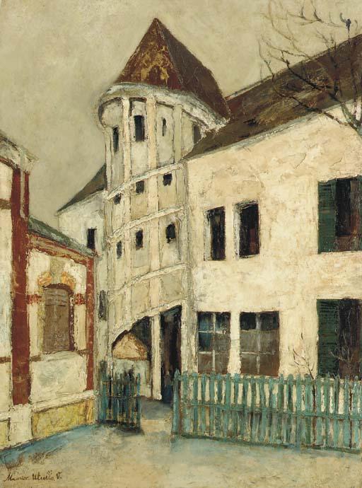 WikiOO.org - Encyclopedia of Fine Arts - Målning, konstverk Maurice Utrillo - The staircase of Queen Bertha in Chartres