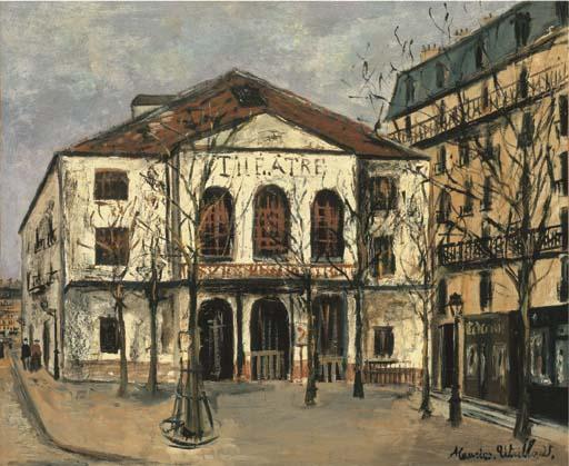 WikiOO.org - Encyclopedia of Fine Arts - Lukisan, Artwork Maurice Utrillo - The theatre