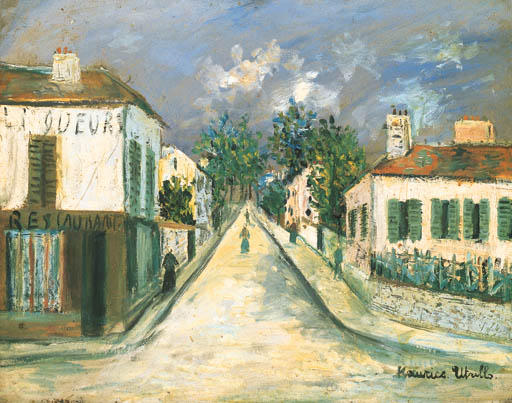 Wikioo.org - The Encyclopedia of Fine Arts - Painting, Artwork by Maurice Utrillo - Village street