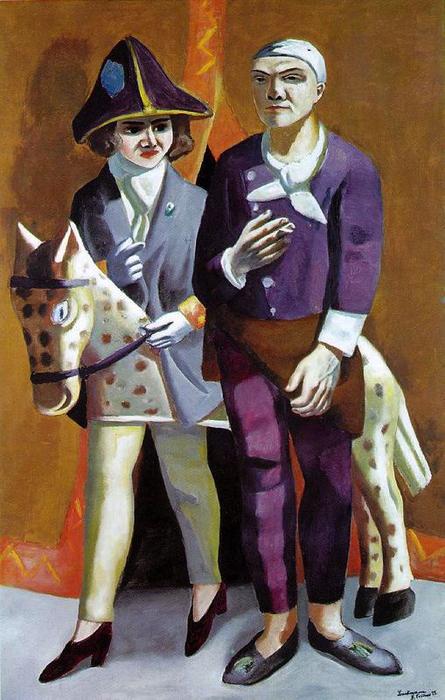 WikiOO.org - Enciklopedija dailės - Tapyba, meno kuriniai Max Beckmann - Carnival. The Artist and His Wife