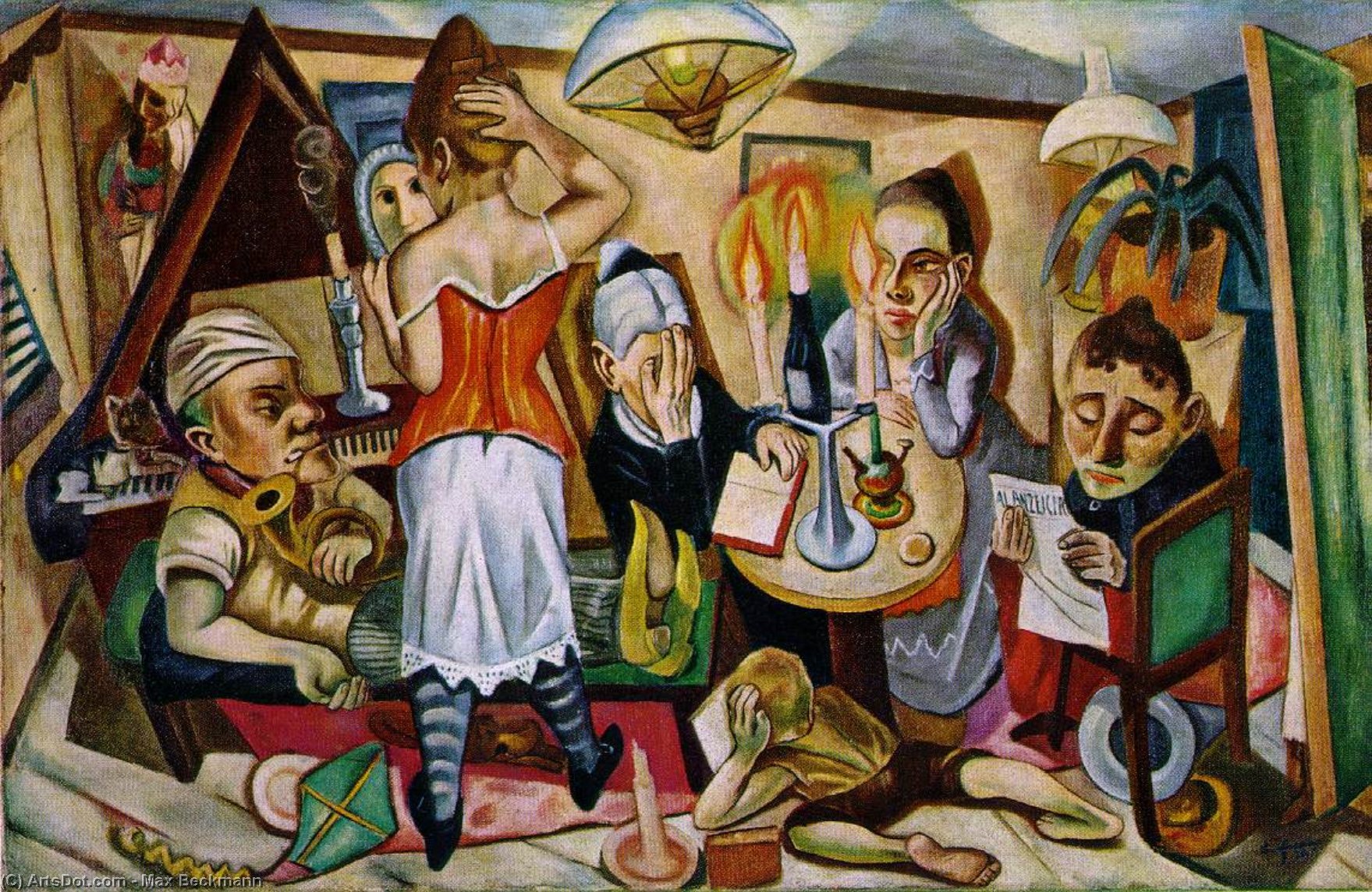 Wikioo.org - The Encyclopedia of Fine Arts - Painting, Artwork by Max Beckmann - Family Picture