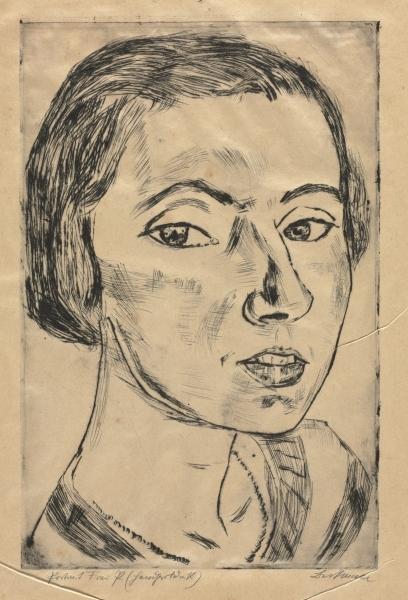 WikiOO.org - 백과 사전 - 회화, 삽화 Max Beckmann - Portrait of Frau Parkus
