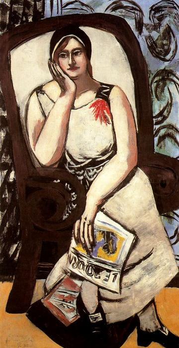 Wikioo.org - The Encyclopedia of Fine Arts - Painting, Artwork by Max Beckmann - Portrait of Minna Beckmann-Tube 1