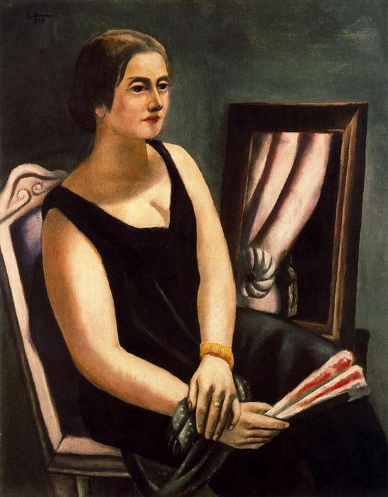 WikiOO.org - Encyclopedia of Fine Arts - Maľba, Artwork Max Beckmann - Portrait of Minna Beckmann-Tube