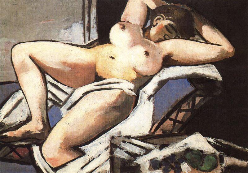 Wikoo.org - موسوعة الفنون الجميلة - اللوحة، العمل الفني Max Beckmann - Reclining Nude