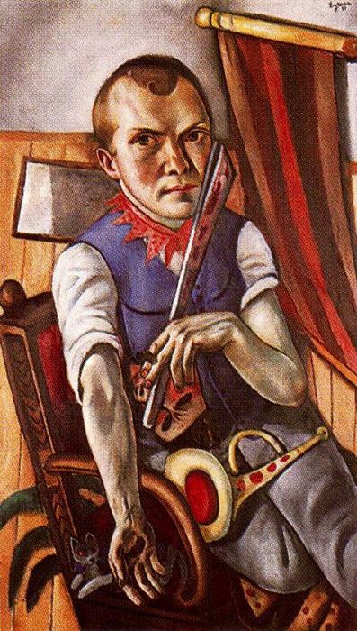Wikioo.org – La Enciclopedia de las Bellas Artes - Pintura, Obras de arte de Max Beckmann - auto retrato como payaso