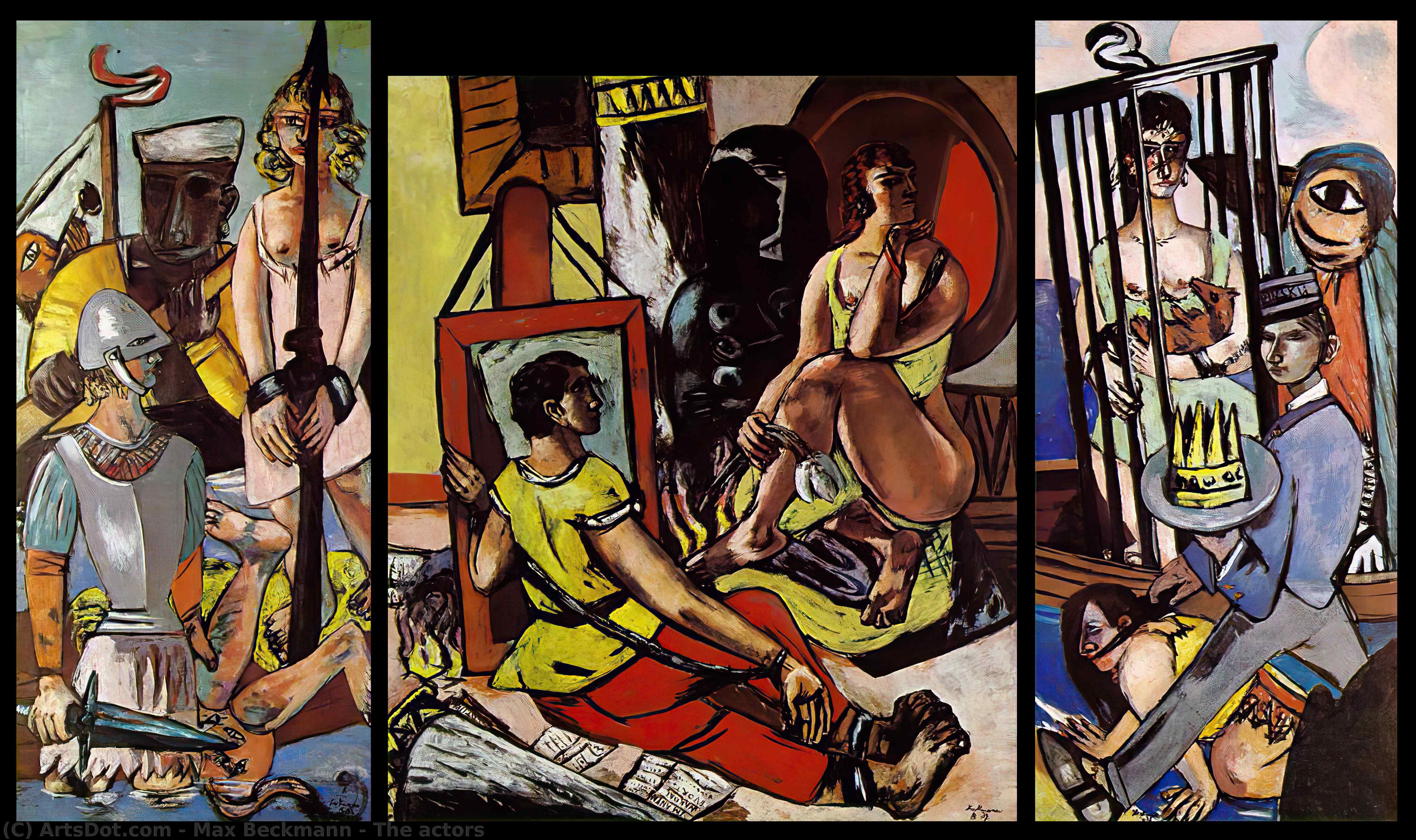 Wikioo.org - The Encyclopedia of Fine Arts - Painting, Artwork by Max Beckmann - The actors
